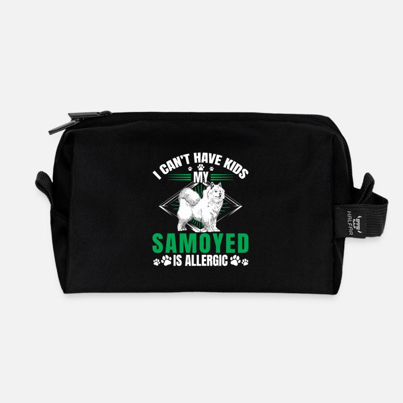 Samojede ist allergisch Schlittenhund - Recycelte Kulturtasche - Schwarz