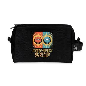 Accueil Sélectionner Snap Pop Culture Rétro Jeu vidéo - Trousse de toilette en tissu recyclé - noir - Devant