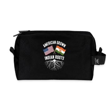 Amerikanisch gewachsene indianische Wurzeln Flagge Design - Recycelte Kulturtasche - Schwarz - Vorne