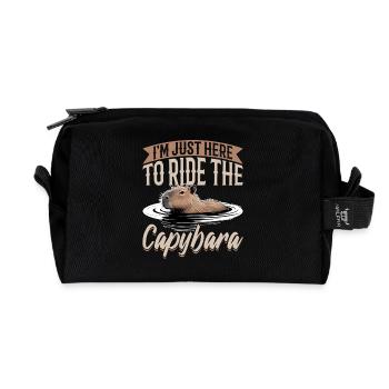 Drôle de Capybara - Trousse de toilette en tissu recyclé - noir - Devant