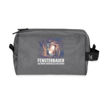 Fabricant de fenêtres Chaos Motif - Trousse de toilette en tissu recyclé - anthracite - Devant