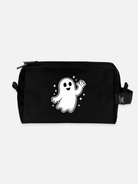 Scary Halloween Design - Recycelte Kulturtasche - Schwarz