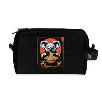 Koala Ramen Art Design - Trousse de toilette en tissu recyclé - noir - Devant