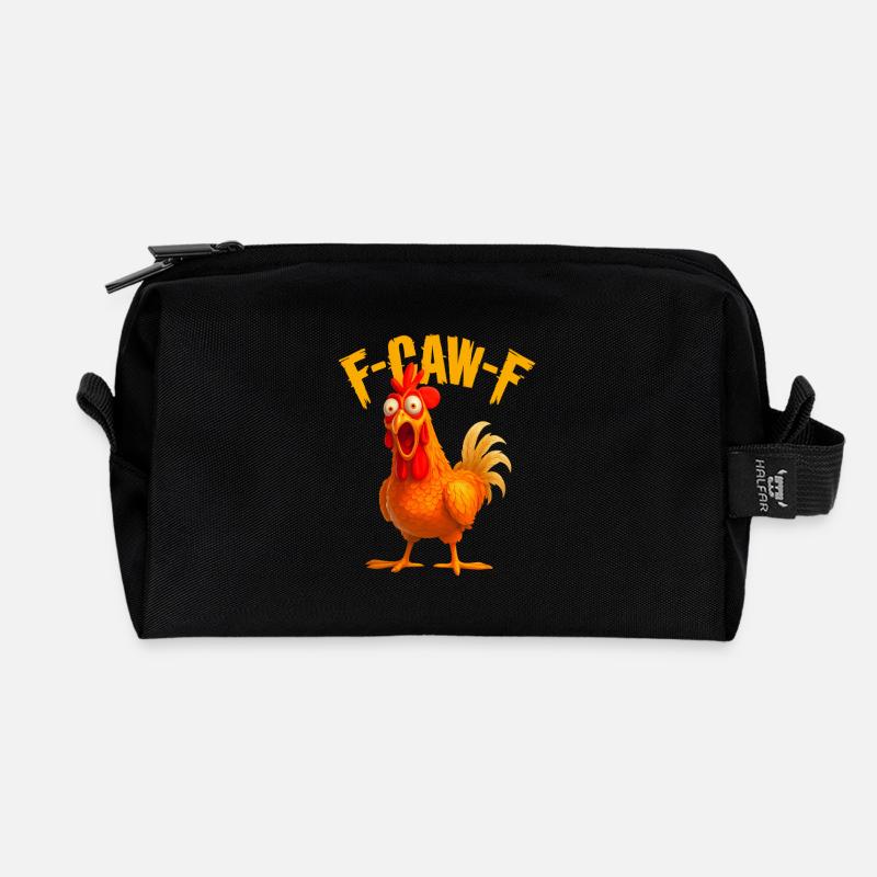  F-Caw-F Chicken - Recycelte Kulturtasche - Schwarz
