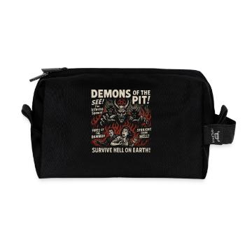 Démons de la fosse Affiche de film Vintage Halloween - Trousse de toilette en tissu recyclé - noir - Devant