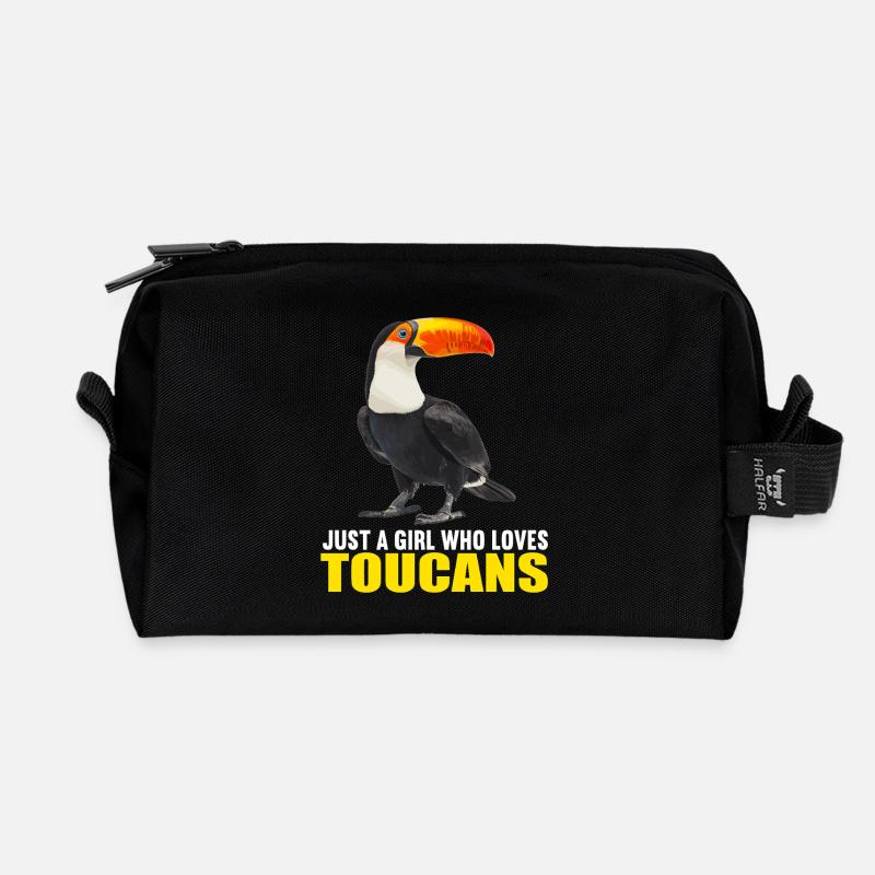 Tukane Tukan - Recycelte Kulturtasche - Schwarz