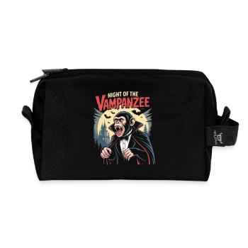 Vampanzee Night Look Chimpanzé Vampire - Trousse de toilette en tissu recyclé - noir - Devant