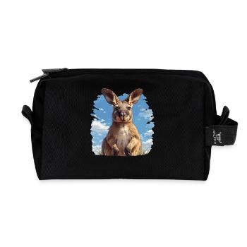 Wallabies Wallaby - Recycled Toiletry Zip Bag - black - Front
