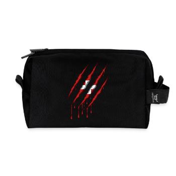 Denmark Claw Grunge Dannebrog Flag Scratch - Recycled Toiletry Zip Bag - black - Front