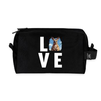 Wallabies Wallaby - Recycled Toiletry Zip Bag - black - Front