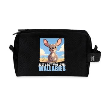 Wallabies Wallaby - Recycled Toiletry Zip Bag - black - Front