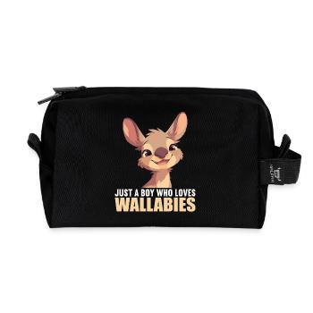 Wallabies Wallaby - Recycled Toiletry Zip Bag - black - Front