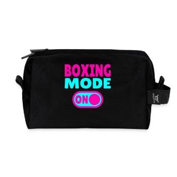 Boxing Mode ON - Martial Artists and Boxers - Recycled Toiletry Zip Bag - black - Front