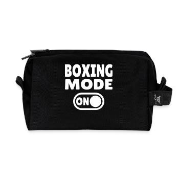 Boxing Mode ON - Martial Artists and Boxers - Recycled Toiletry Zip Bag - black - Front