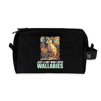 Wallabies Wallaby - Recycled Toiletry Zip Bag - black - Front