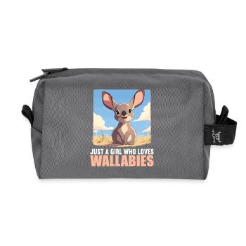 Wallabies Wallaby - Recycled Toiletry Zip Bag - anthracite - Front