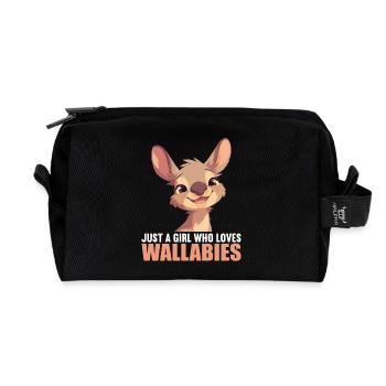 Wallabies Wallaby - Recycled Toiletry Zip Bag - black - Front