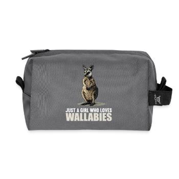 Wallabies Wallaby - Recycled Toiletry Zip Bag - anthracite - Front