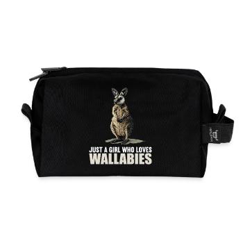 Wallabies Wallaby - Recycled Toiletry Zip Bag - black - Front