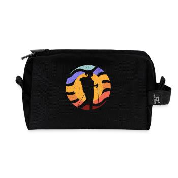 Sun Path Camera Silhouette - Recycled Toiletry Zip Bag - black - Front