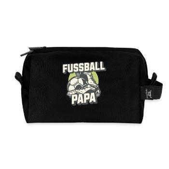 Soccer Dad Retro Look Design - Trousse de toilette en tissu recyclé - noir - Devant
