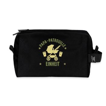 PAPA PATROL UNIT Funny - Recycled Toiletry Zip Bag - black - Front
