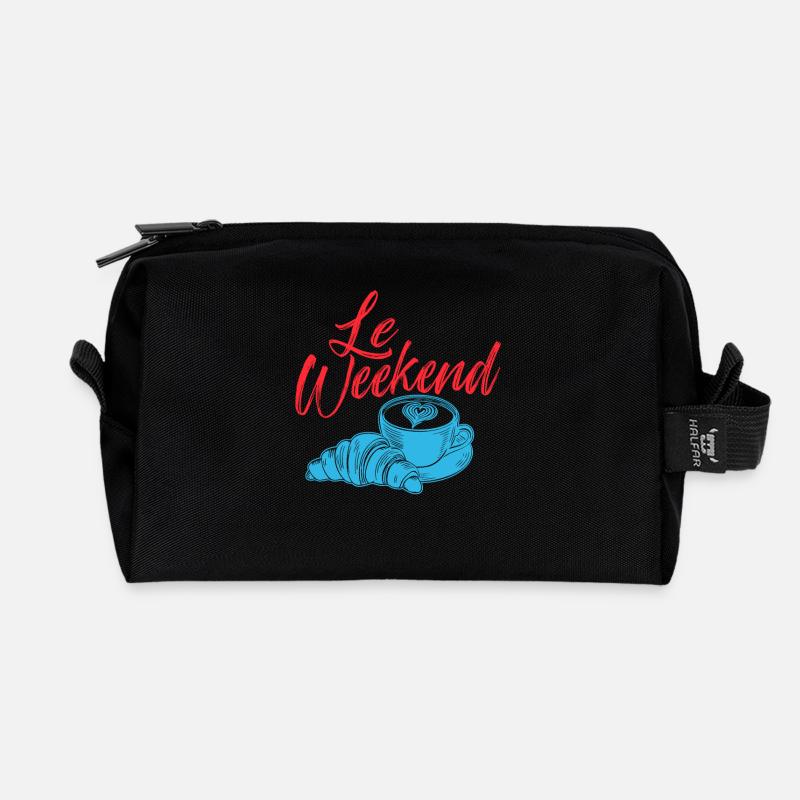 Le Weekend French Coffee Chill Vibes - Recycled Toiletry Zip Bag - black