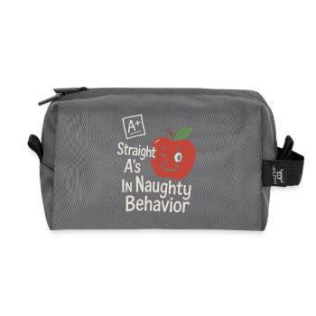 Dirty Teacher Naughty Humor Nsfw Rude - Recycled Toiletry Zip Bag - anthracite - Front