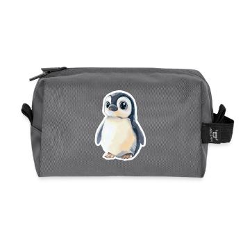 Penguin - Recycled Toiletry Zip Bag - anthracite - Front