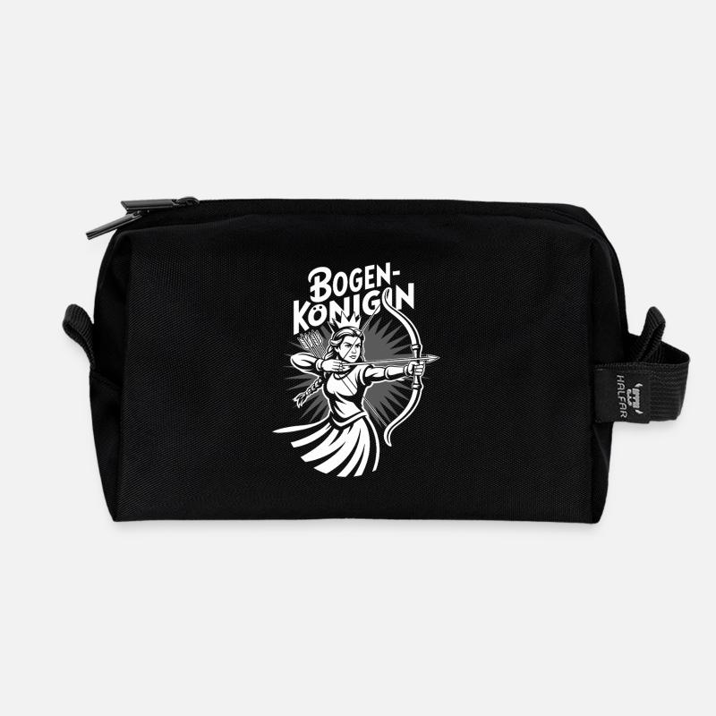 Bogenschießen Design für Bogenschütze und Parcours - Recycelte Kulturtasche - Schwarz