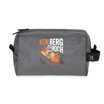 Cycling Cycling Mountain Bike MTB - Recycled Toiletry Zip Bag - anthracite - Front