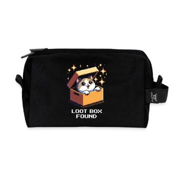 Lootbox gefunden | Katzen Gaming Humor - Recycelte Kulturtasche - Schwarz - Vorne