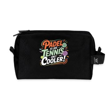Padelshirt für Sportfans und Tennisliebhaber - Recycelte Kulturtasche - Schwarz - Vorne