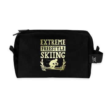 freestyle ski - Recycelte Kulturtasche - Schwarz - Vorne