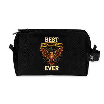Bester Falknerei-Vater aller Zeiten Falkenvogel-Design - Recycelte Kulturtasche - Schwarz - Vorne