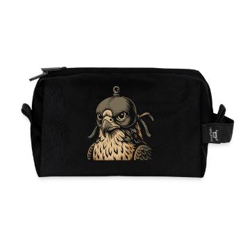 Majestätischer Falke mit Kapuzen-Wanderfalke Kunst - Recycelte Kulturtasche - Schwarz - Vorne