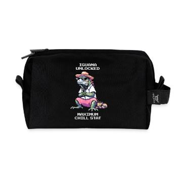 Iguane débloqué | Chill-Stat Max - Trousse de toilette en tissu recyclé - noir - Devant