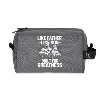 Chemise musclée Père Fils – Conçue pour la grandeur - Trousse de toilette en tissu recyclé - anthracite - Devant