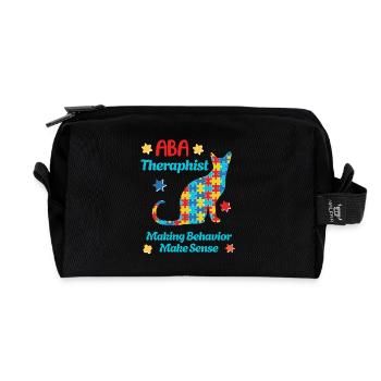 L’équipe de l’autisme : Forts ensemble - Trousse de toilette en tissu recyclé - noir - Devant