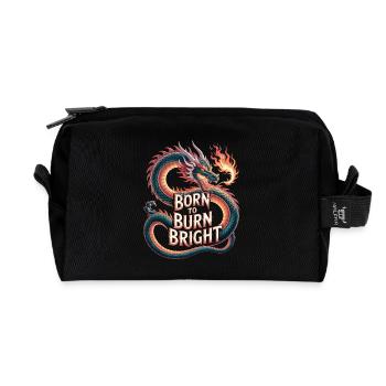Drache – Born to Burn Bright - Recycelte Kulturtasche - Schwarz - Vorne