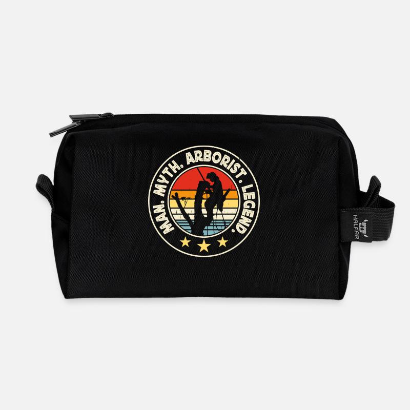 Lustiges Holzarbeiter Waldarbeiter Geschenk - Recycelte Kulturtasche - Schwarz