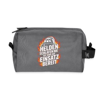 Service d'incendie Pompier Pompier volontaire - Trousse de toilette en tissu recyclé - anthracite - Devant