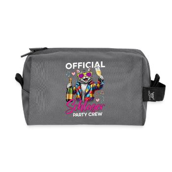Official Schlager Party Crew - Recycled Toiletry Zip Bag - anthracite - Front