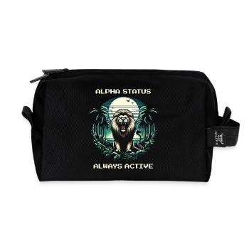 Alpha Status Active | Leo Domination Nature - Recycled Toiletry Zip Bag - black - Front