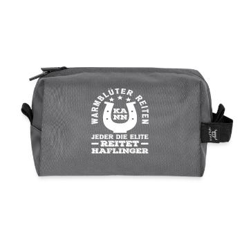 Haflinger Balade à poney Sport Rider Hobby - Trousse de toilette en tissu recyclé - anthracite - Devant