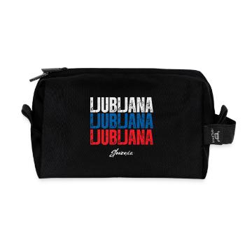 Ljubljana, Slowenien, slowenischer Stolz - Recycelte Kulturtasche - Schwarz - Vorne