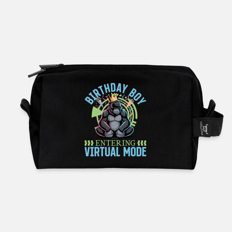 Birthday Gamer VR - Recycelte Kulturtasche - Schwarz