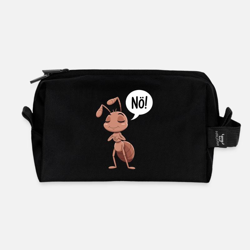 Nö! Lustige Ameise Illustration - Recycelte Kulturtasche - Schwarz