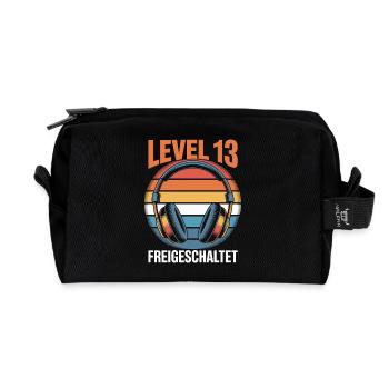 Level 13 Geburtstag Freigeschaltet - Recycelte Kulturtasche - Schwarz - Vorne