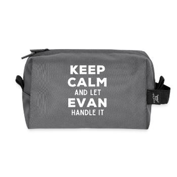 Keep Calm Lass Evan das regeln Lustiger Spruch - Recycelte Kulturtasche - Anthrazit - Vorne